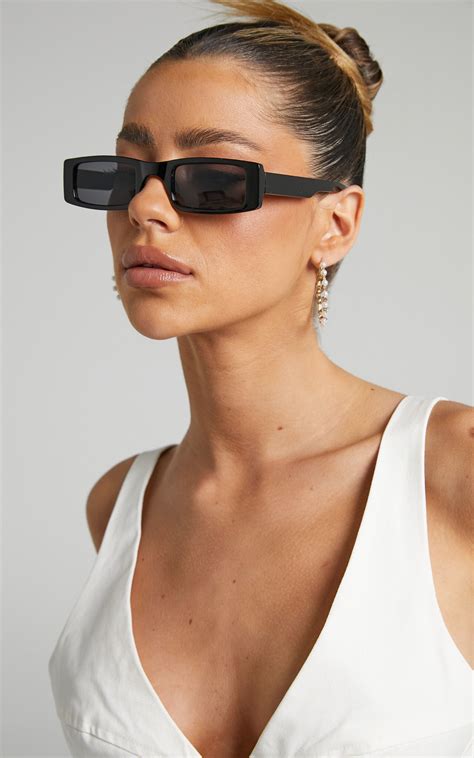 black rectangle sunglasses designer